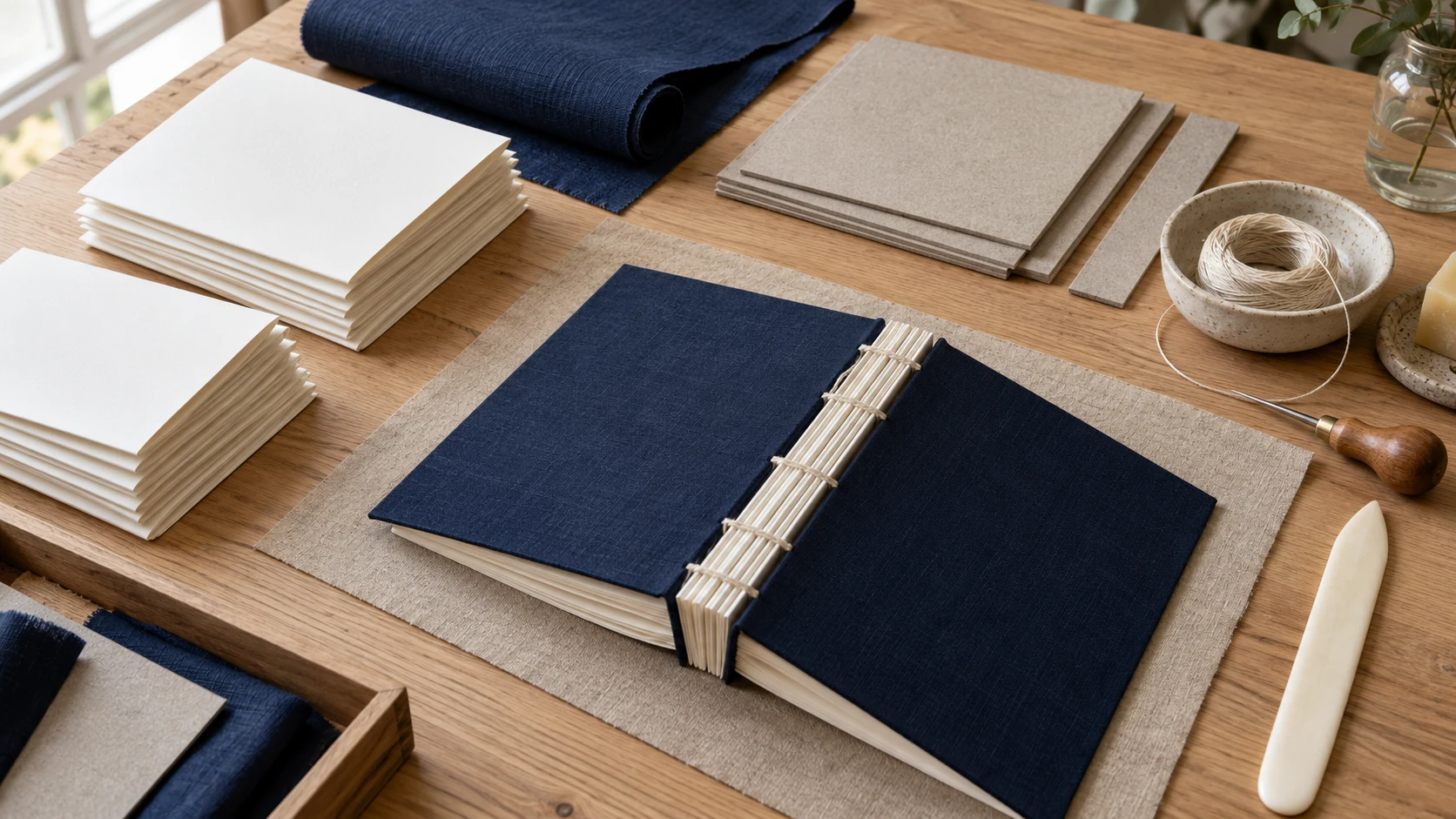 Bookbinding materials collection